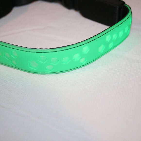 DOGLED Flashing LED Dog Collar Medium Green Fits 15.7-19.7" Neck NEW Pentagon - Picture 6 of 14
